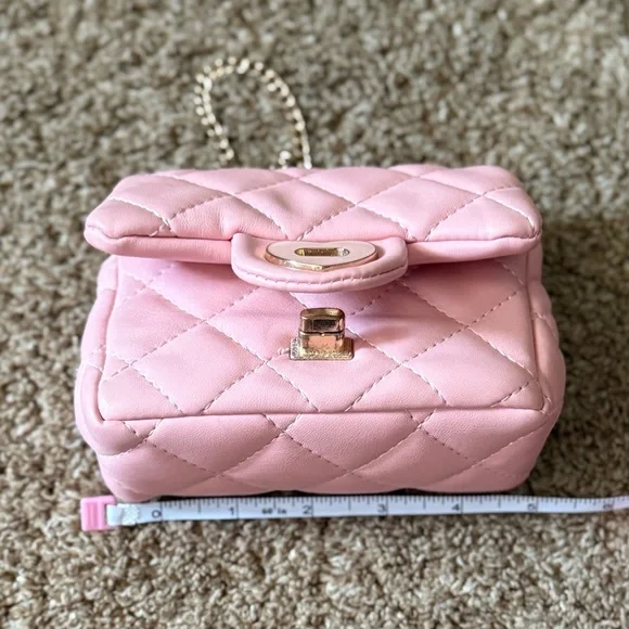 Pink Quilted Chain Shoulder Bag (Childrens size) - Picture 5 of 7